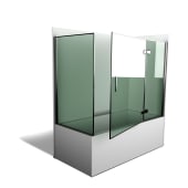 Mampara de bañera angular abatible