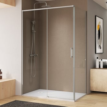 Paroi de douche angulaire coulissante Aria Bruntec