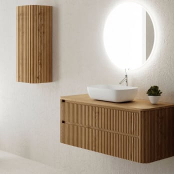 Meubles de salle de bains avec comptoir en bois massif Baviera Bruntec