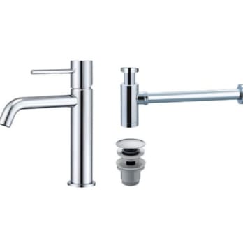 Pack Robinet de lavabo Imex Monza + bonde clic-clac + siphon rond exposé