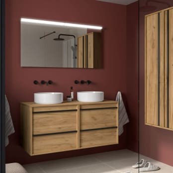 Mueble de baño con encimera de madera Attila Salgar