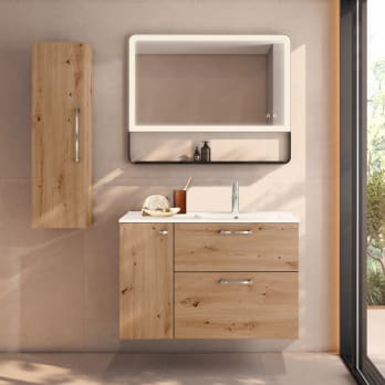 Ensemble de meubles de salle de bains suspendu avec lavabo Flat Verso Viso