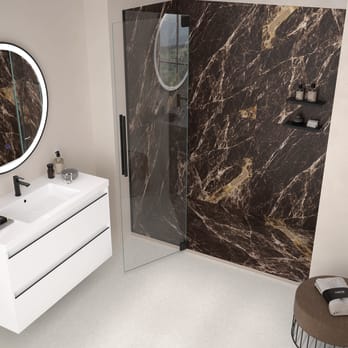 Receveurs de douche en résine décorés Stone 3D Marbre Bruntec