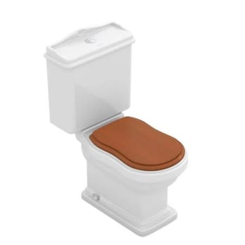 Inodoro compacto Atenas Fossil Natura con tapa de madera