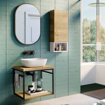 Meuble de salle de bains avec plan de toilette Kirk Industrial Coycama