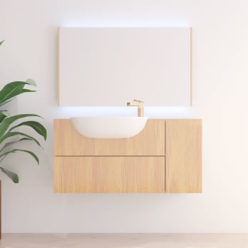 Miroir de salle de bains avec éclairage LED Sire Bruntec