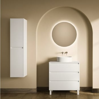 Meuble de salle de bains avec plan de toilette Solid Surface Boston Bruntec