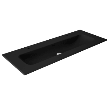 Lavabo encastrable Visobath Idea Match 1 vasque pour 2 robinets