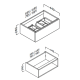Mueble de baño con encimera de madera Landes Coycama croquis 7