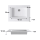 Lavabo suspendido Miami Bruntec croquis 2