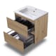 Ensemble de meuble de salle de bain compact Nivo Bruntec 2 tiroirs suspendus détail 8