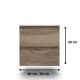 Ensemble de meuble de salle de bain compact Nivo Bruntec 2 tiroirs suspendus croquis 12