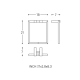 Porte-serviettes de salle de bains Metric Cosmic croquis 2