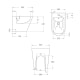 Pack inodoro compacto + bidé Bolonia Fossil Natura croquis 9