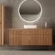 Meuble de salle de bains en bois massif sur mesure avec plan de toilette en bois Alpes 1 Bruntec principal 0