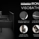 Meubles de salle de bains avec plan de toilette en bois de 10 cm de hauteur, en coloris Valenti, avec commode Nomad Visobath détail 7