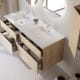 Conjunto de mueble de baño de madera maciza Alpes 7 Bruntec detalle 2