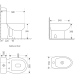 Pack Inodoro + bidé New Bolonia de Bruntec croquis 4