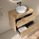 Mueble de baño con encimera de madera Roma Bruntec detalle 14