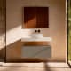 Mueble de baño con encimera HPL resina 10 cm acabado marmoleado Cala con cajonera Nomad Visobath principal 9