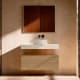 Mueble de baño con encimera HPL resina 10 cm acabado marmoleado Cala con cajonera Nomad Visobath principal 0