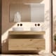 Meuble de salle de bains avec plan de toilette en bois de 10 cm de hauteur, monocolore Nomad Visobath principal 0
