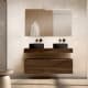 Mueble de baño con encimera de madera 10 cm de altura con cajonera Nomad monocolor Visobath principal 3