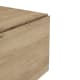 Meuble de salle de bains avec plan de toilette en bois de 10 cm de hauteur, monocolore Nomad Visobath détail 4