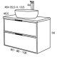 Conjunto mueble de baño Kubik Sanchis croquis 6