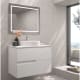 Meuble de salle de bains avec plan de toilette en pierre compactée de couleur Limo de Bruntec principal 5