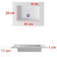 Lavabo suspendu Berlin Bruntec croquis 1