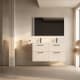 Conjunto mueble de baño suspendido con lavabo Flat Verso Viso principal 6