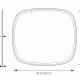 Espejo de baño con luz LED Leda Bruntec croquis 3