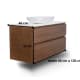 Meuble de salle de bain en bois massif avec plan de toilette Solid surface Alpes 5 Bruntec croquis 8