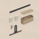 Ensemble de douche modulaire avec barre murale Alife par Cosmic détail 2