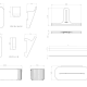 Ensemble de douche modulaire avec barre murale Alife par Cosmic croquis 8