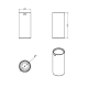 Porte-brosse de toilette Logic Cosmic croquis 10