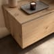 Meuble de salle de bains avec plan de toilette en bois de 10 cm de hauteur couleur chêne avec tiroirs Nomad Visobath détail 6