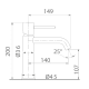 Mitigeur de lavabo Monza Imex croquis 15