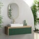 Meuble de salle de bains avec plan de toilette en bois Lambda Coycama principal 3