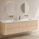 Ensemble de meuble de salle de bains avec lavabo en Solid Surface « Duna » de Bruntec principal 2