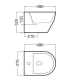 Pack WC suspendu + bidet Lisboa Bruntec croquis 8