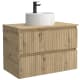 Conjunto mueble de baño Kira Salgar con lavabo sobre encimera detalle 5