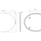 Espejo de baño con luz LED Oval Ledimex croquis 9