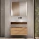 Meuble de salle de bains avec plan de toilette en bois de 10 cm de hauteur couleur Valenti avec caisson Nomad Visobath principal 0