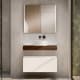 Meuble de salle de bains avec plan de toilette en bois de 10 cm de hauteur couleur Valenti avec caisson Nomad Visobath principal 2