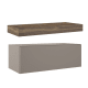 Meuble de salle de bains avec plan de toilette en bois de 10 cm de hauteur couleur Valenti avec caisson Nomad Visobath principal 6