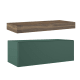 Meuble de salle de bains avec plan de toilette en bois de 10 cm de hauteur couleur Valenti avec caisson Nomad Visobath principal 8