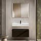 Conjunto mueble de baño con lavabo de carámica de 12 cm de alto y cajonera Nomad Viso principal 3