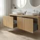 Mueble de baño madera maciza con encimera de madera Alpes 4 Bruntec detalle 2